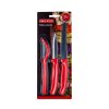 KNIFE SET 2X WITH SCRAPER 1X, RED