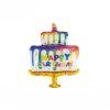 BIRTHDAY CAKE BALLOON 55X83,5CM FOIL