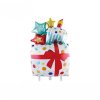BALLOON GIFT BOX 62,5X107,5CM WHITE FOIL