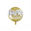 BALLOON HAPPY BIRTHDAY 58X58CM GOLD FOIL