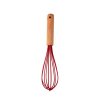WHISK "KITCHISIMO" RED SILICONE/WOOD