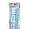 PAPER STRAWS 19,7CM, 25PCS LIGHT BLUE 3ASS