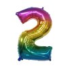 BALLOON DIGITS 2, 33X23CM RAINBOW FOIL