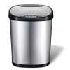 WASTE BIN WITH SENSOR, STAINLESS STEEL, 42L