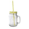MASON JAR WITH STRAW, 450 ML