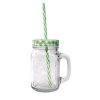 MASON JAR WITH STRAW, 450 ML