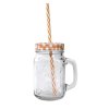 MASON JAR WITH STRAW, 450 ML