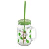 MASON JAR WITH LID AND STRAW, 450ML, FRUIT