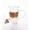 GLASS WITH HANDLE 390ML LATTE, DOUBLE BOROSILICATE GLASS