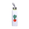 GLASS BOTTLE WITH CACTUS CAP 390ML 3 ASSORT
