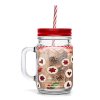 MASON JAR WITH LID AND STRAW 450ML LINZER