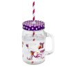 MASON JAR WITH STRAW NEW LAVENDER 450 ML