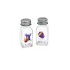 SALT AND PEPPER SHAKER NEW LAVENDER STAINLESS STEEL + GLASS 70ML