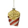 ORNAMENT CHRISTMAS FRIES 7X4X11,5CM GLASS