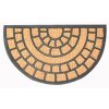 Mat half circle coconut and rubber, 40 x 70 cm