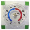Self-adhesive outdoor thermometer, - 50°C to + 50°C, 7,6 x 7,6 x 1,4 cm