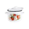 POT WITH LID 3L FRUIT DECOR, ENAMEL