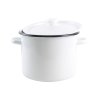 POT WITH LID ENAMEL 5,5L, WHITE