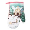 CHRISTMAS KITCHEN MITT "VILLAGE" 19X27CM