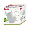 TEAPOT 480ML WITH CUP 320ML, PORCELAIN