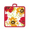 POT MAT 17X17CM RED FLOWERS TORO