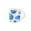 WHITE MUG WITH BLUE PRINT 8,7X9,5CM, ASSORT