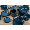 BOWL WITH LID 290ML STONEWARE BLUE