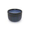 BOWL WITH LID 290ML STONEWARE BLUE