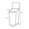 WASTE BASKET CAROLINA 16L, 27,5X30,2X41,5CM, AZURE