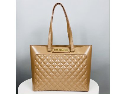 Velká hnědo-zlatá kabelka Love Moschino