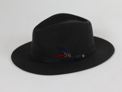 Stetson Vitafelt Traveler šedivý klobouk s koženým páskem