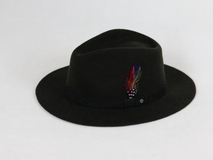 Stetson Vitafelt Travel tmavě zelený klobouk s koženým páskem