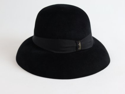 Borsalino Audrie Gatsby dámský černý klobouk velurový