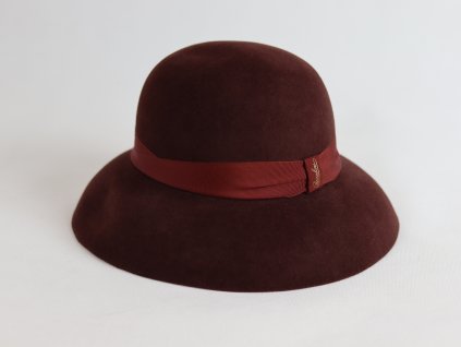Borsalino Audrie Gatsby dámský bordo klobouk velurový