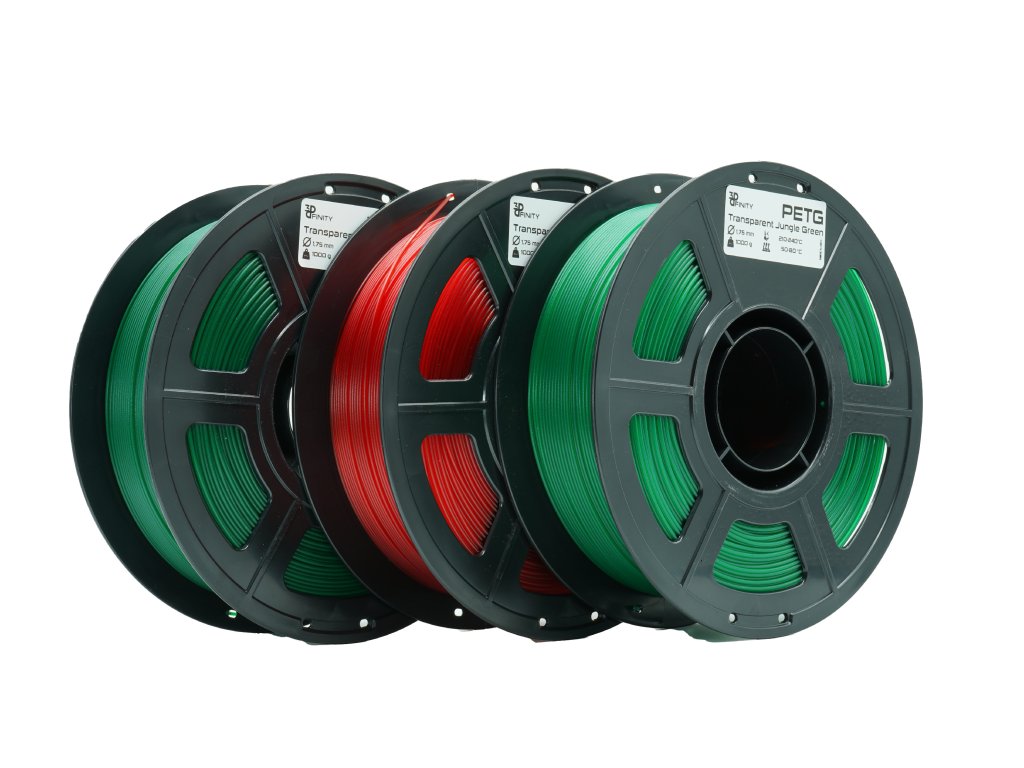 Vianočný set filamentov PET-G Transparent