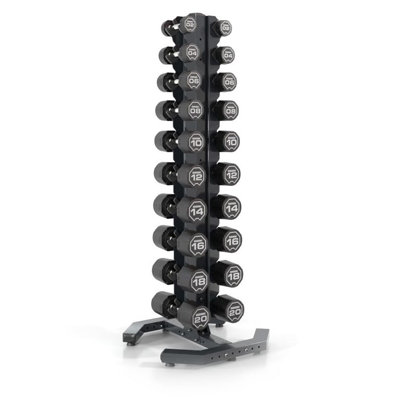 Escape Fitness Sada uretanových jednoručních činek Escape 2 - 20 kg + stojan RACKVDB