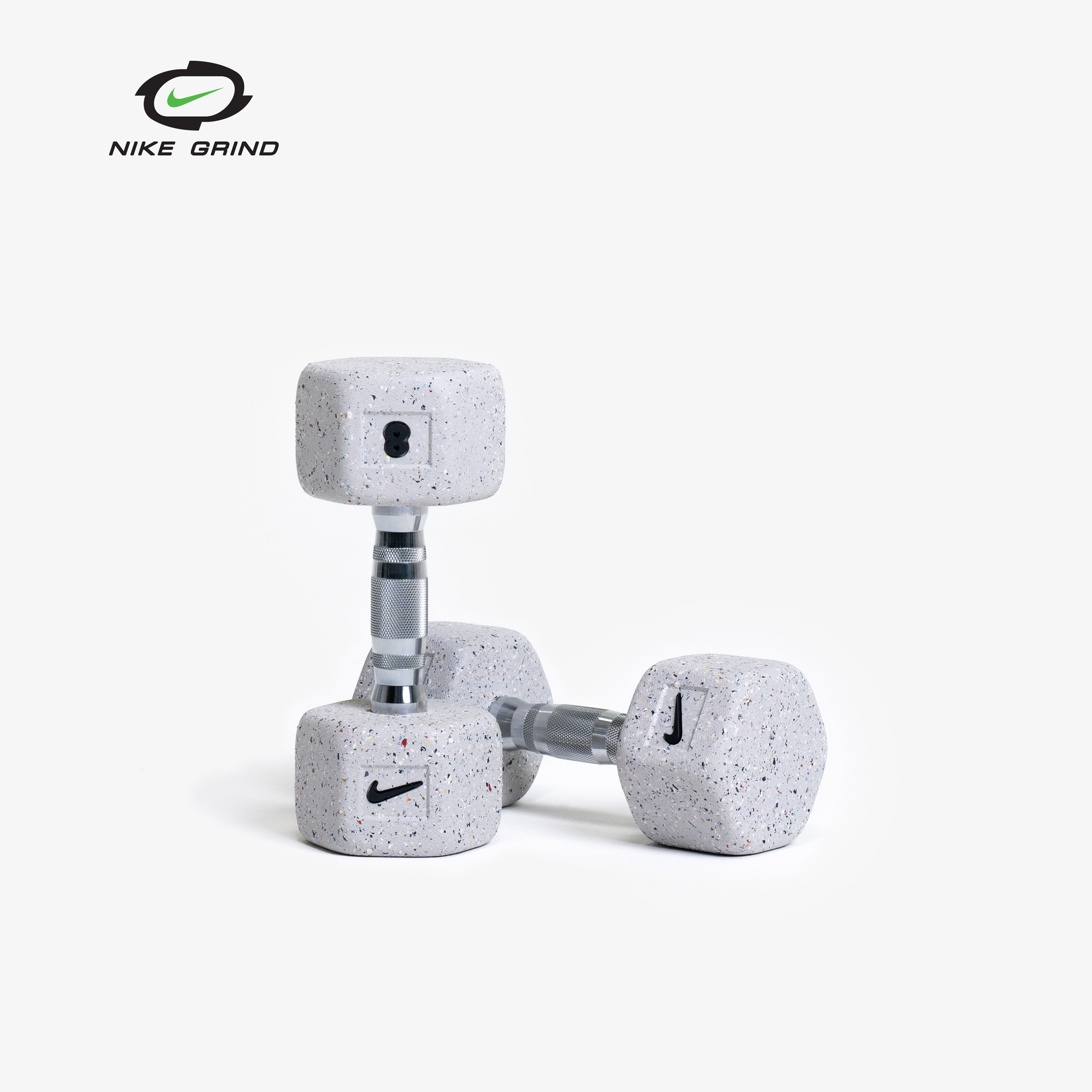 Jednoruční činka 9 kg Nike HEX Grind (cena za kus)
