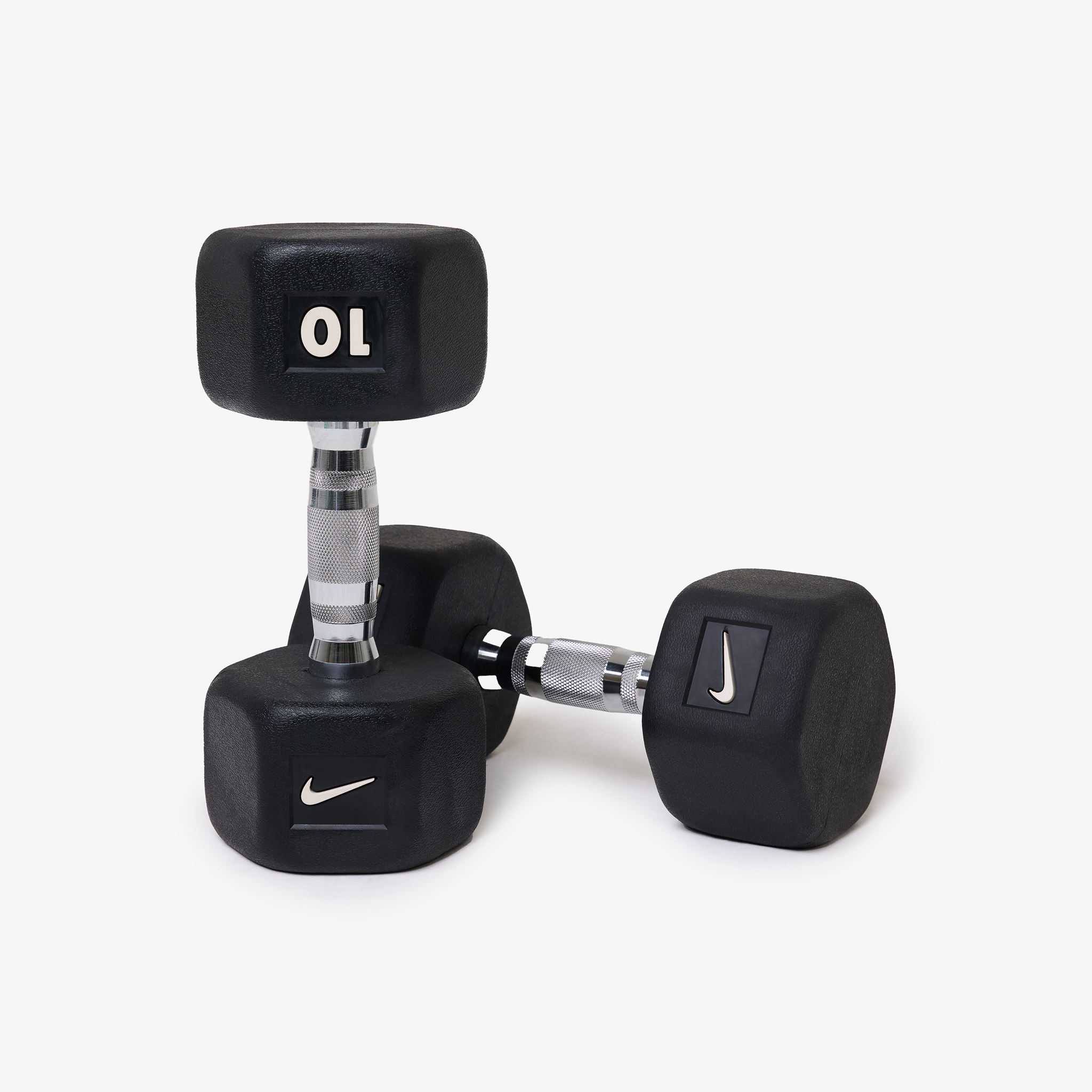 Gumová jednoruční činka 10 kg Nike HEX (cena za kus)