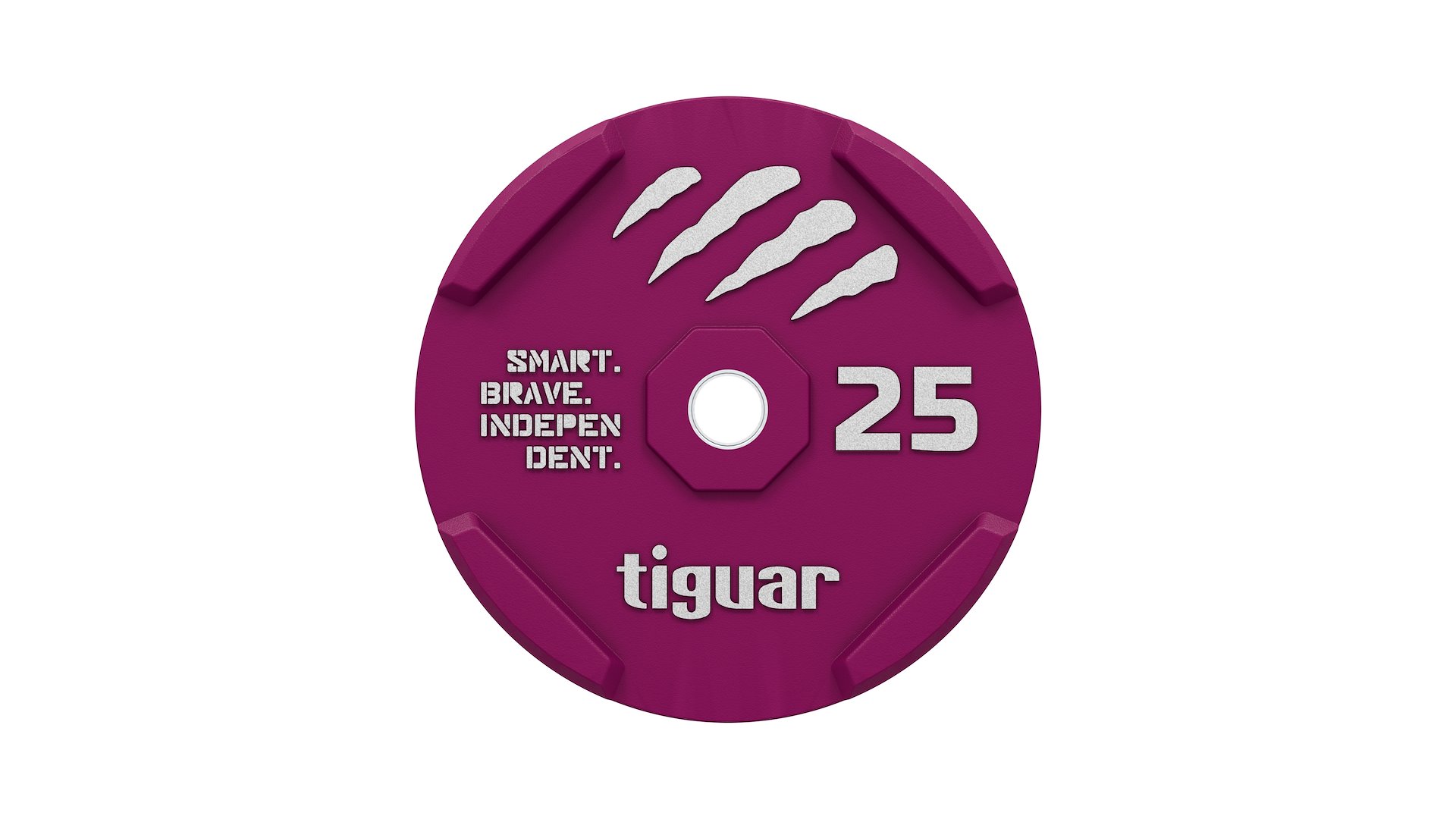 Bumper gumový kotouč 25 kg Tiguar – fialový