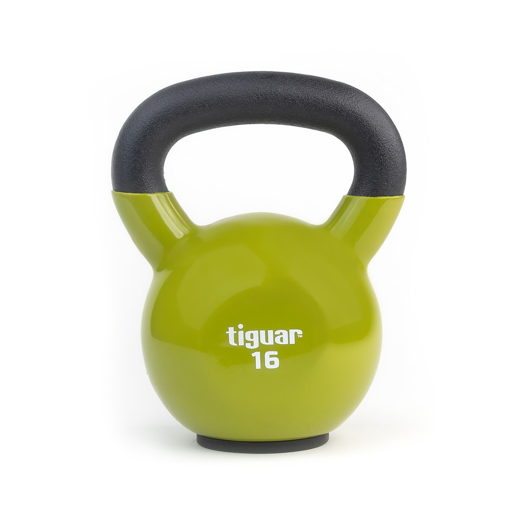 Vinylový kettlebell 16 kg Tiguar – olivový