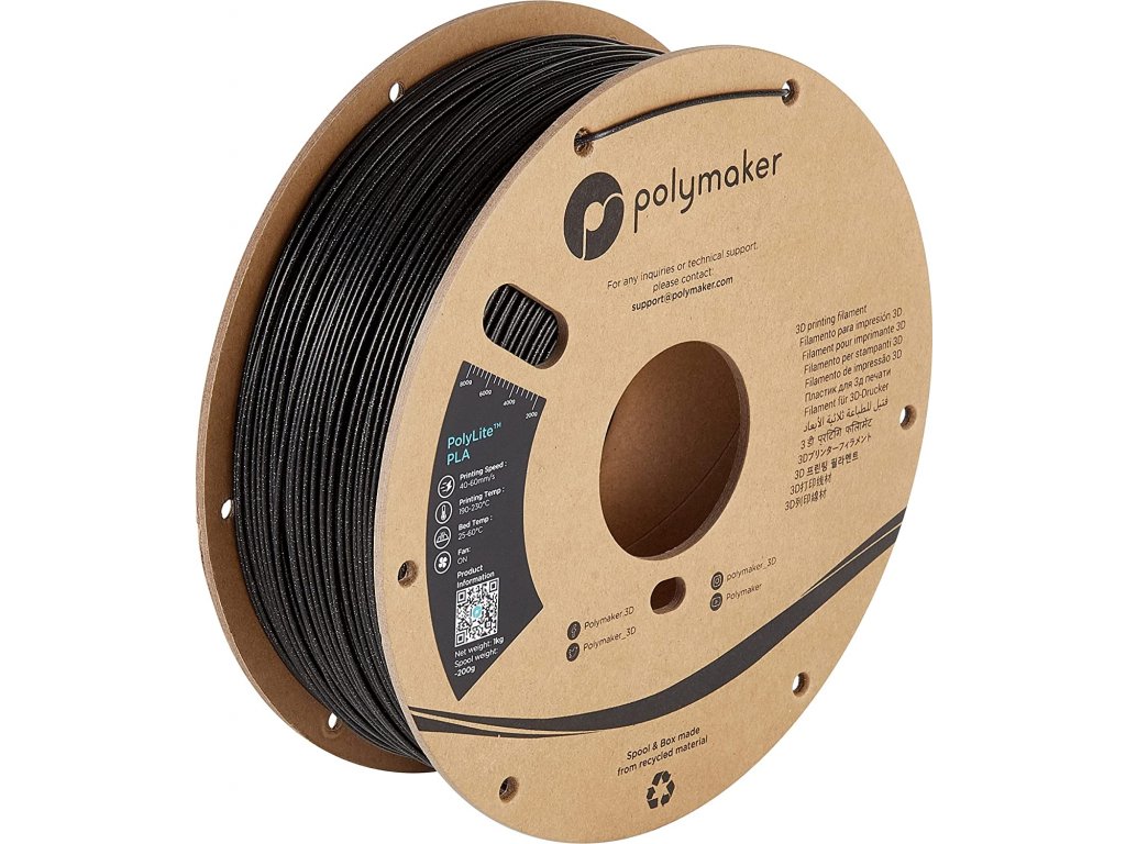 Polymaker PolyLite PLA Galaxy Black 1,75mm 1000g