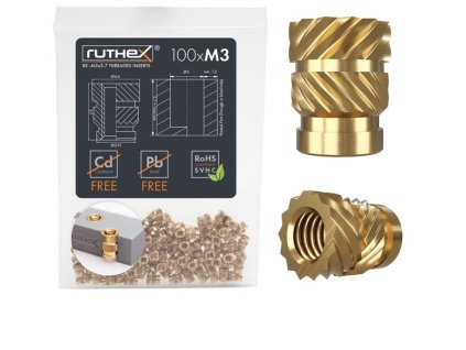 Ruthex M3 závitová vložka - 100ks