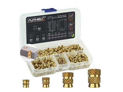 Ruthex Sada závitových vložek M2/M3/M4/M5 - 270ks