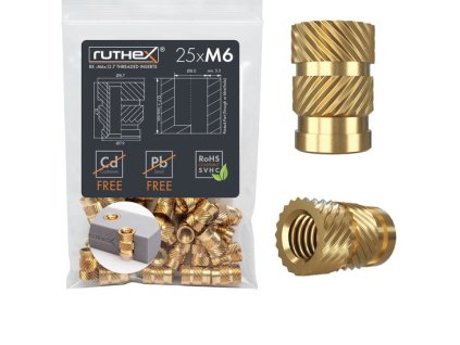 Ruthex M6 závitová vložka - 25ks