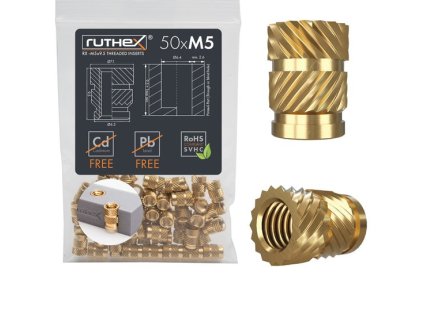 Ruthex M5 závitová vložka - 50ks