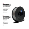 Fillamentum PLA Extrafill Metallic Grey 1,75mm 1kg