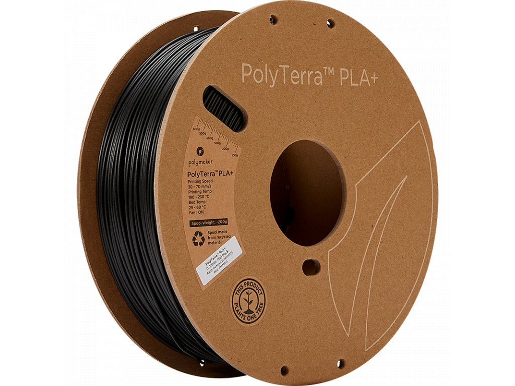 Polymaker Polyterra PLA+ čierna 1 kg