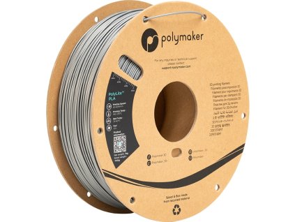Polymaker PolyLite PLA Filament Steel Grey 1000g