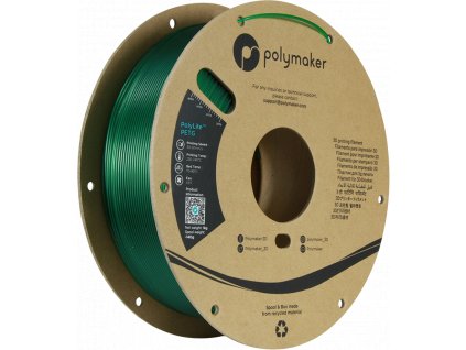 Polymaker PolyLite PETG priesvitná zelená 1,75mm 1kg