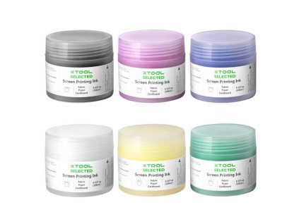 xTool Basic Color Screen Printing Ink Set 100ml 6 barev